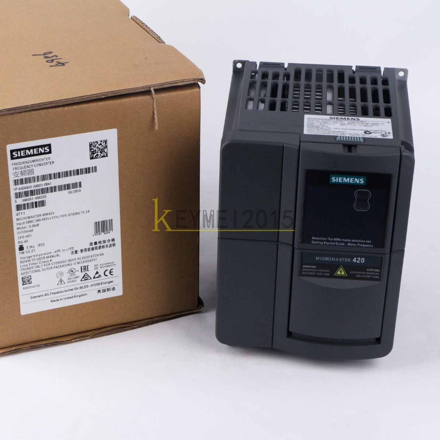 Series: Variable Frequency Drive | Siemens | 6SE6420-2AD23-0BA1 6SE6 420-2AD23-0BA1 MICROMASTER 420 with Filter