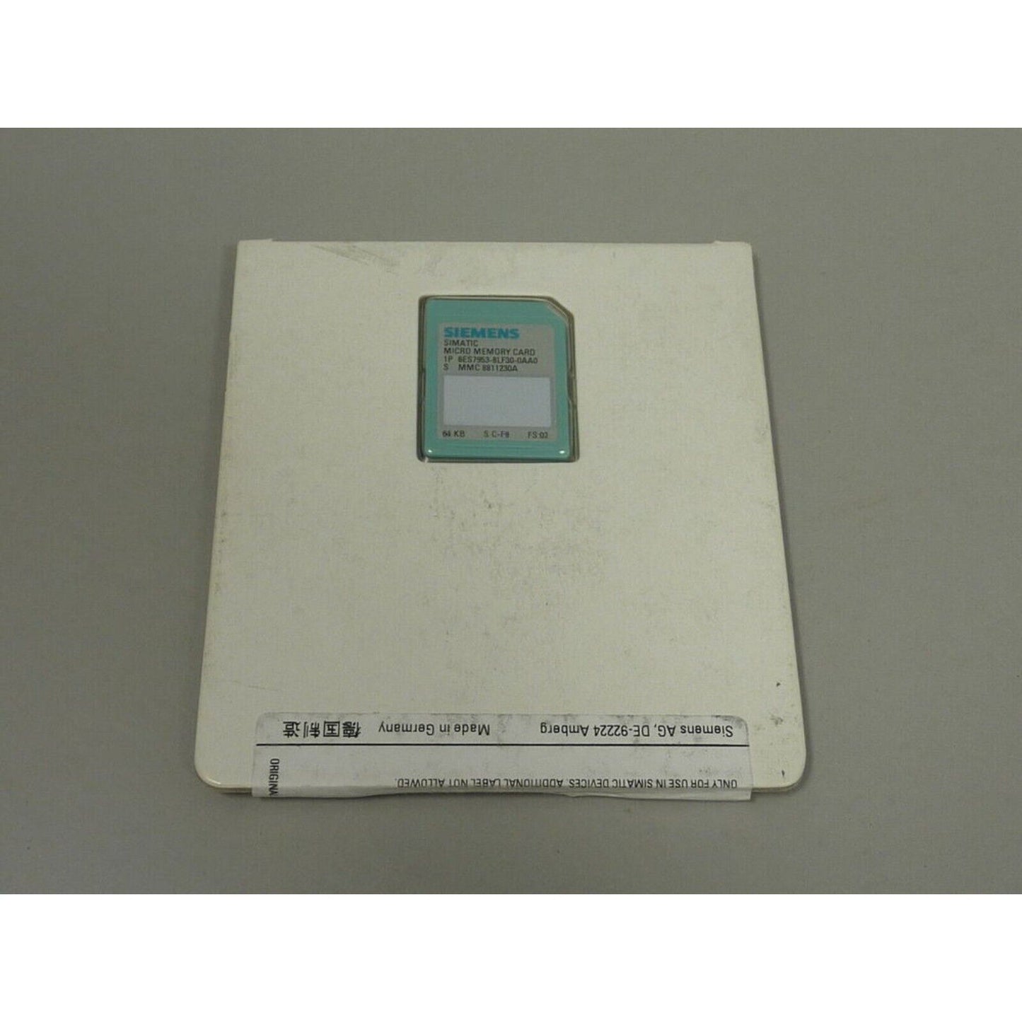 Siemens SIMATIC Micro Memory Card 6ES7 953-8LF30-0AA0, 64 KB PLC module