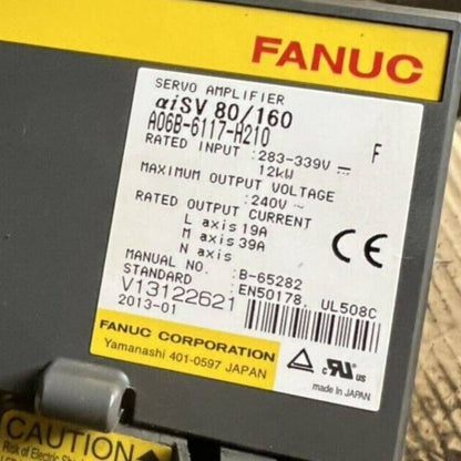 FANUC A06B-6117-H210 Servo Drive amplifier, industrial automation part, specifications visible.
