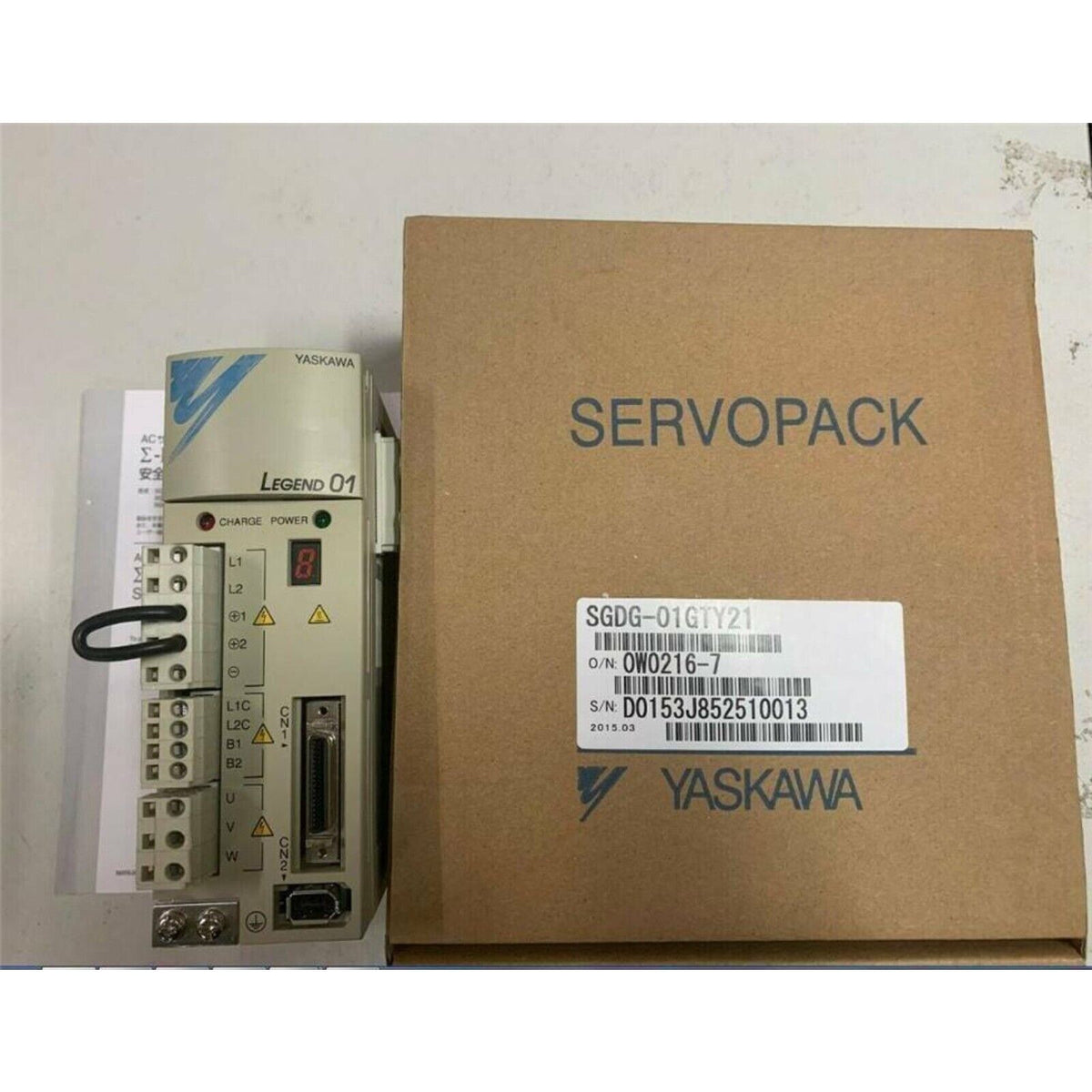 Yaskawa SGDG-01GTY21 Servo Driver, Industrial automation part, with SERVOPACK label on the side.