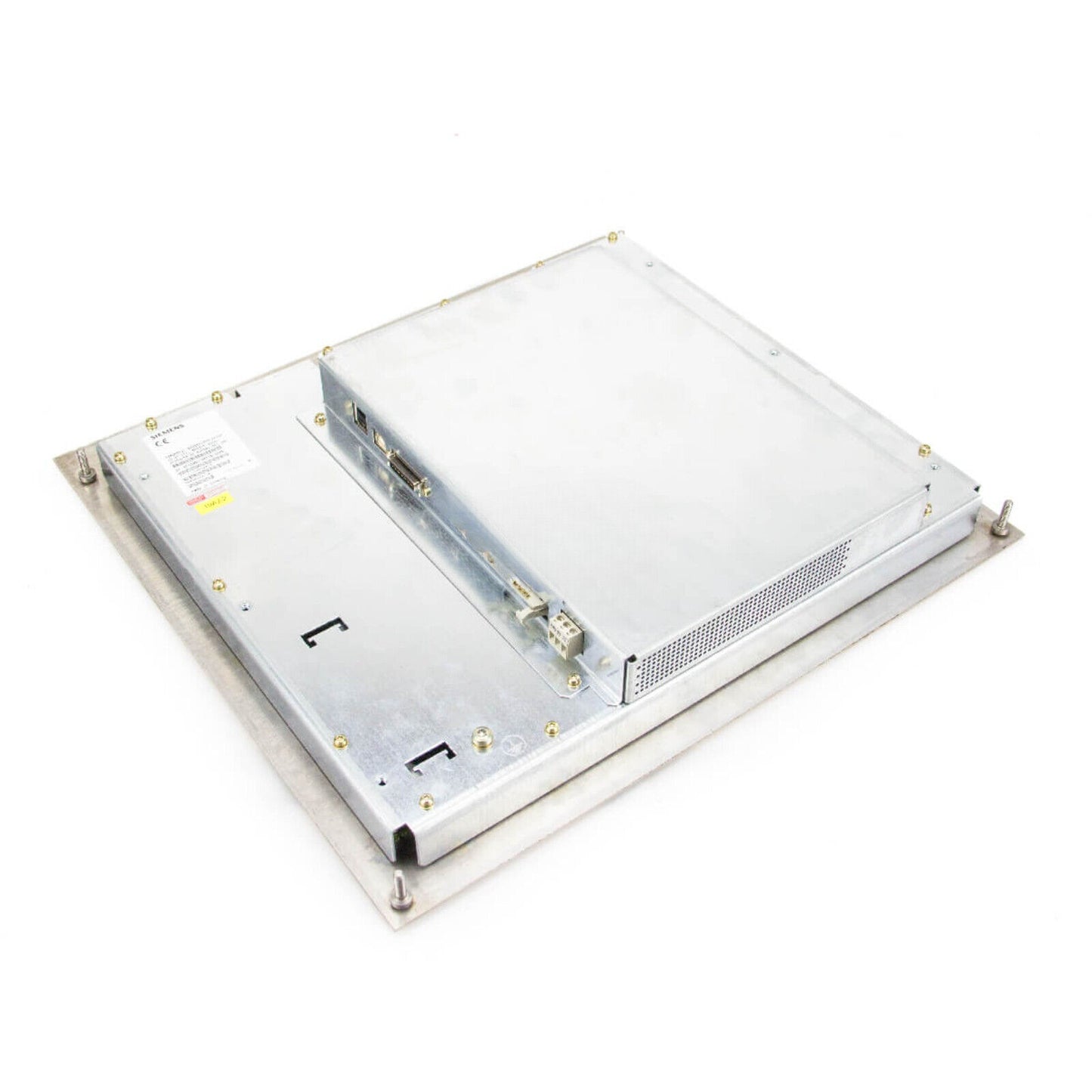 Siemens 6FC5203-0AF50-1AA0 SINUMERIK operator panel, industrial automation part, metallic finish, with ports and labels.