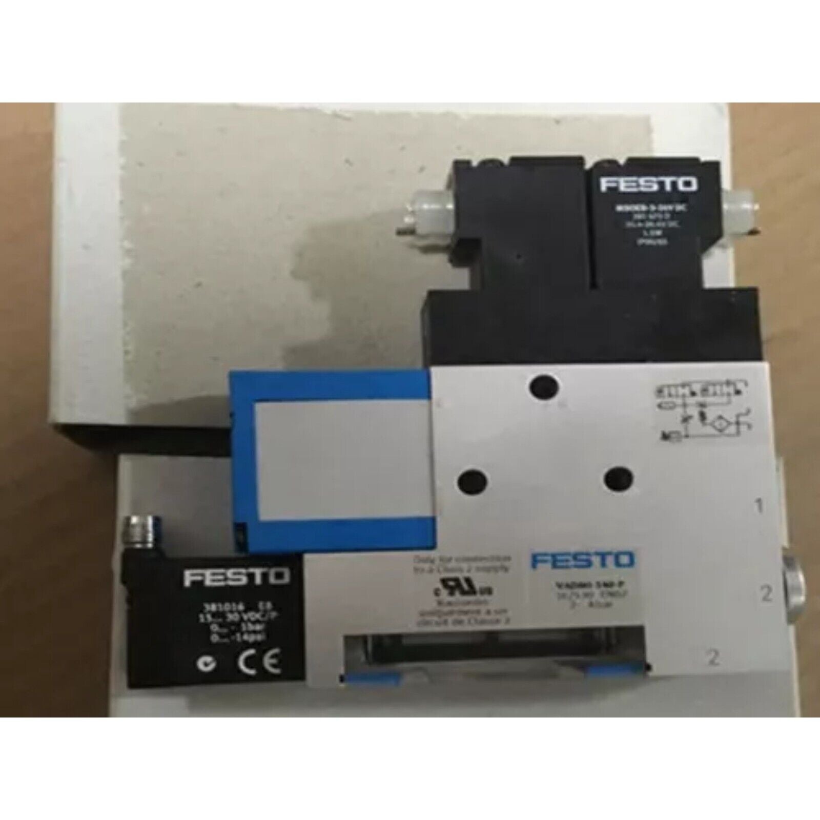 Festo VADMI-140 vacuum generator, industrial automation part with specifications and model number.