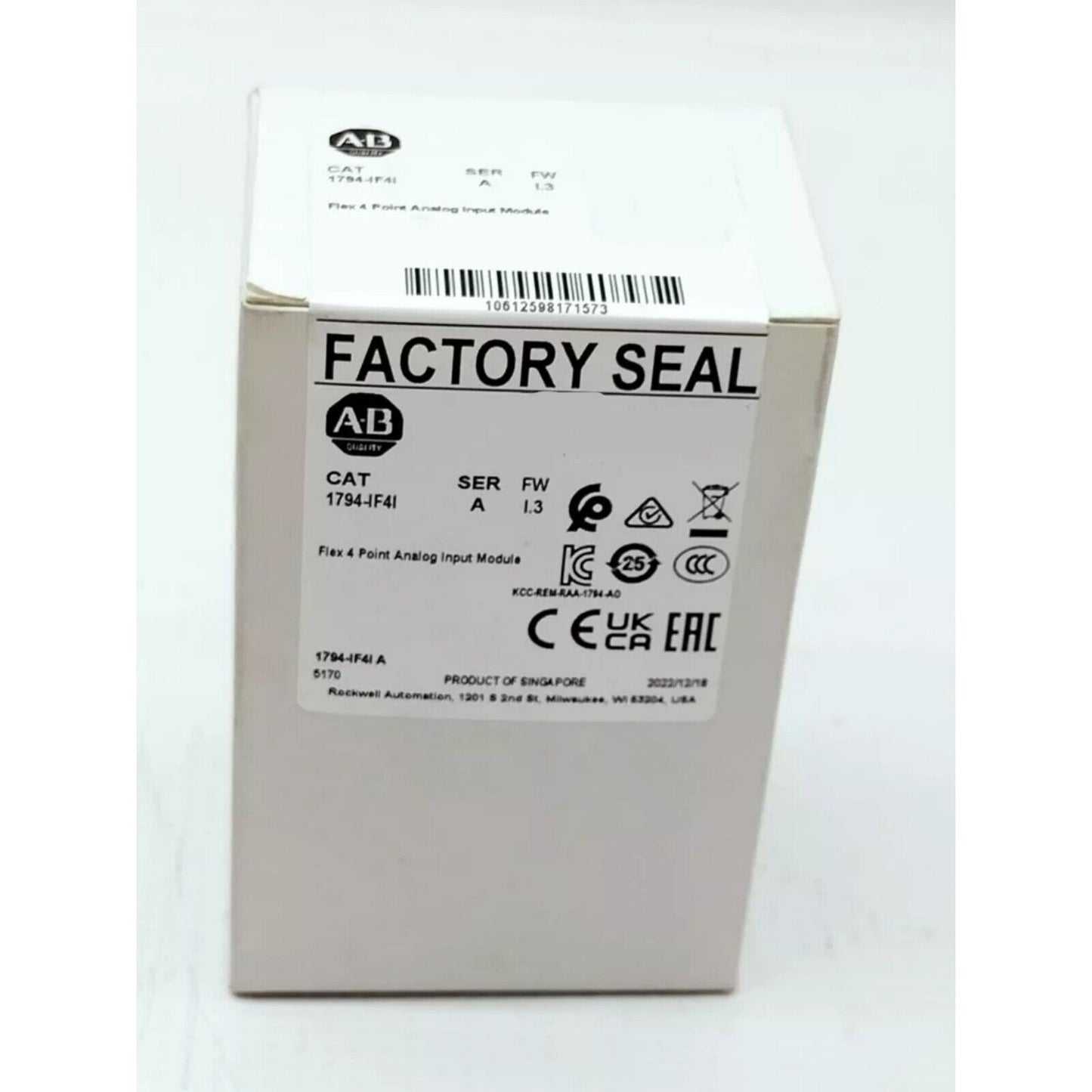 Allen-Bradley 1794-IF4I Flex 4 Point Analog Input Module, factory sealed box.