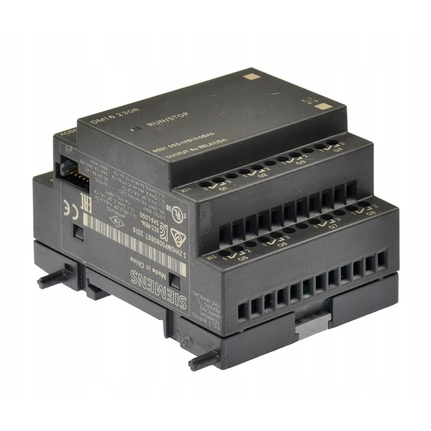 Siemens SIMATIC DM16 230R PLC module, 6ED1055-1FB10-0BA0 with 8x Relay outputs, industrial automation part