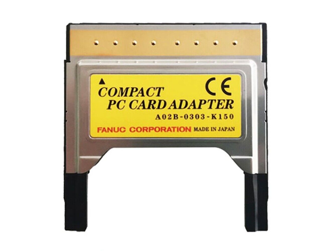 FANUC A02B-0303-K150 Compact PC Card Adapter. Industrial automation component made in Japan.