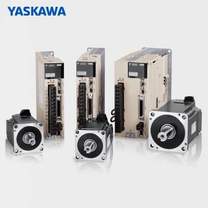 YASKAWA ServoPack Drive and motor components. Industrial automation equipment.