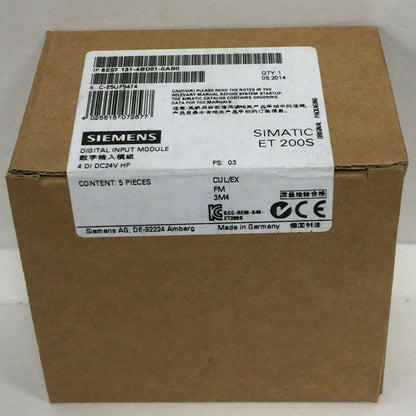 SIMATIC ET 200S Digital Input Module box, Siemens, 6ES7131-4BD01-0AB0, packaging, Made in Germany.