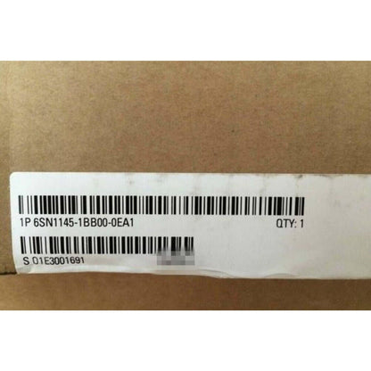 Siemens 6SN1145-1BB00-0EA1 product label with barcode, QTY: 1