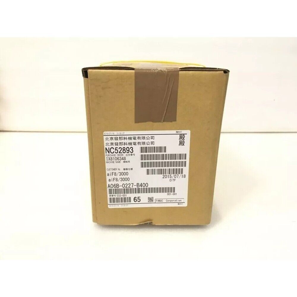 FANUC A06B-0227-B400 Servo Motor in Box with Label Details