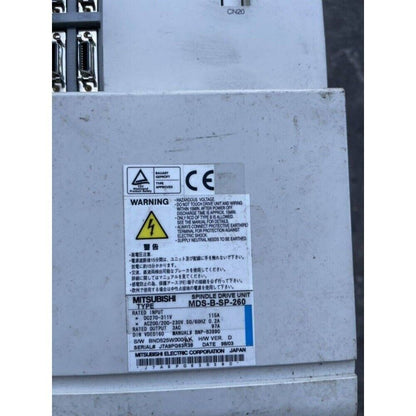Servo Motor | Mitsubishi | MDS-B-SP-260 Spindle Drive Unit 200-230V 50/60Hz