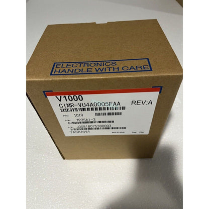 Yaskawa V1000 AC Drive, model CIMR-VU4A0005FAA, new in box. Industrial automation part for sale.