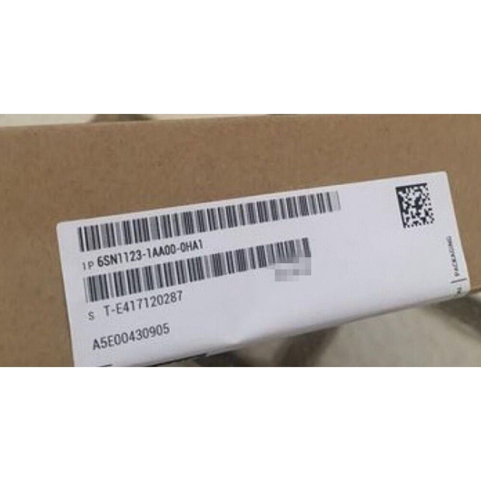 Siemens SIMODRIVE 611 Universal Power Module 6SN1123-1AA00-0HA1 label on packaging, for industrial automation