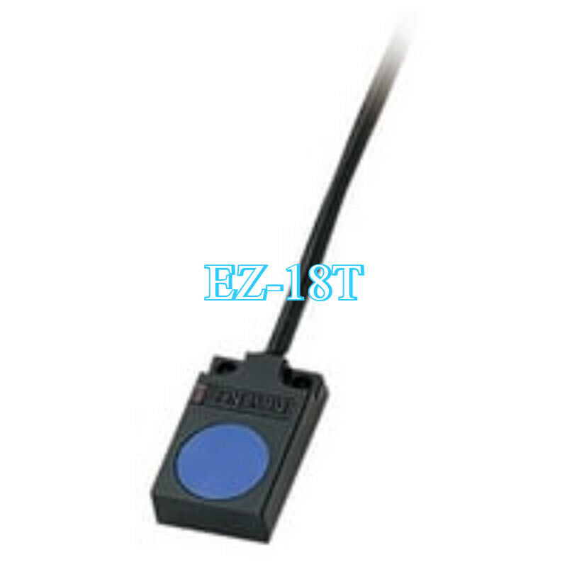Keyence EZ-18T Proximity Sensor, black body with blue indicator, industrial automation part