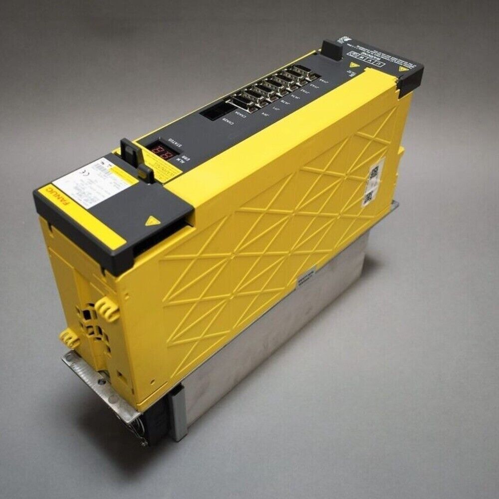 FANUC A06B-6152-H015#H580 Servo Drive, yellow and black with status display and ports