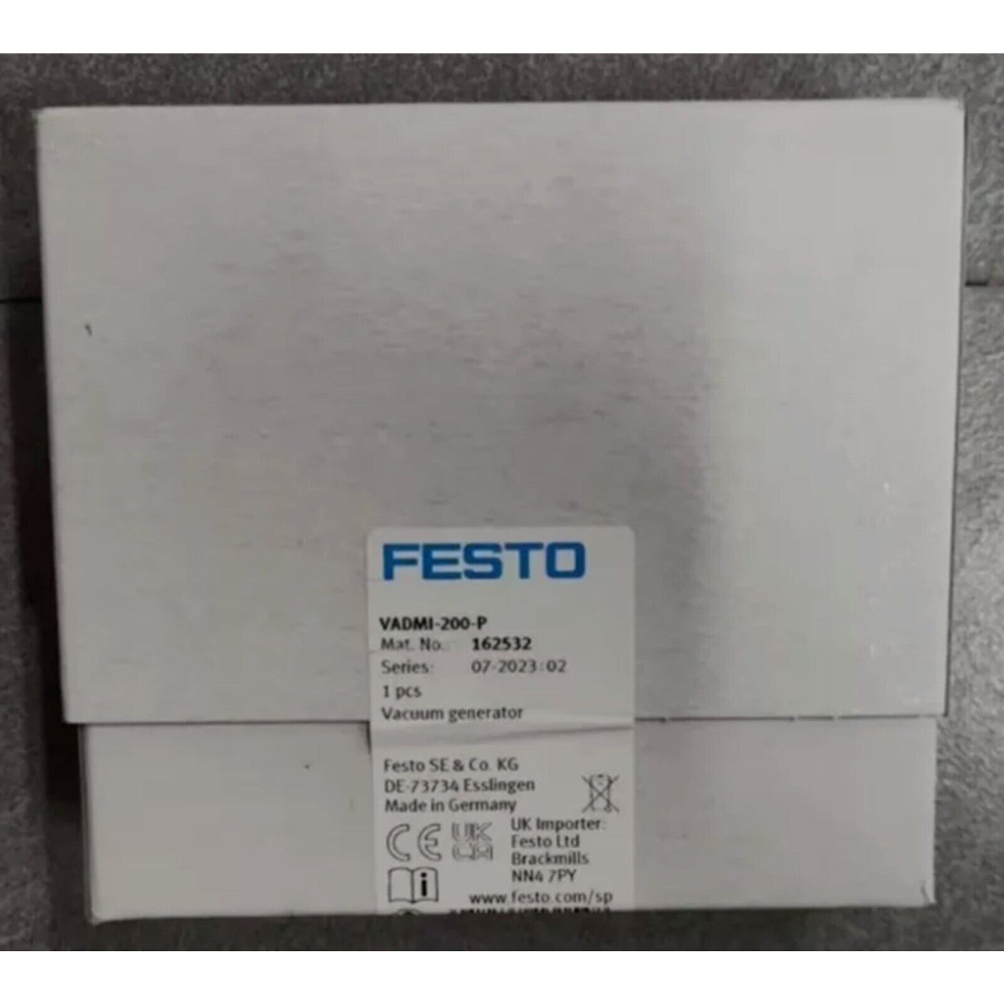 FESTO VADMI-200-P Vacuum Generator. Industrial automation part.