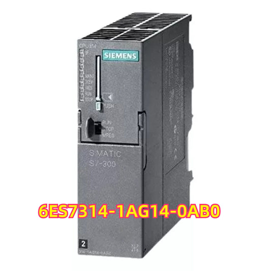 SIMATIC S7-300 CPU 314, gray industrial PLC module with Siemens logo and model number 6ES7314-1AG14-0AB0.