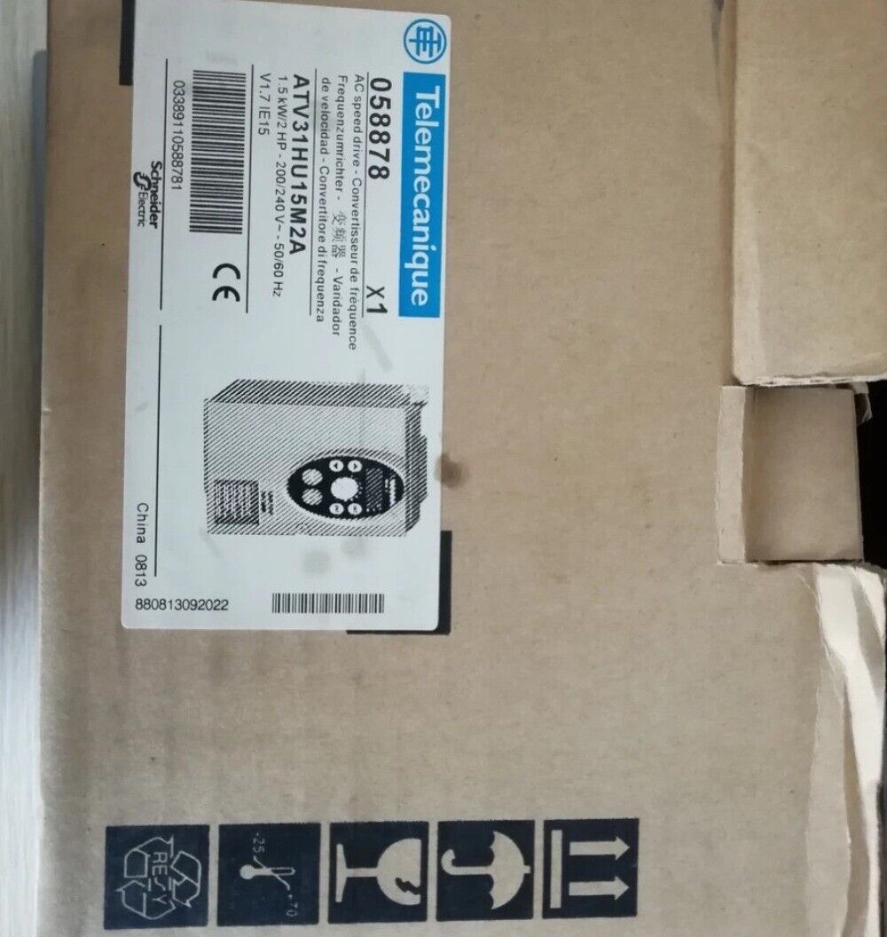 Schneider ATV31HU15M2A Inverter, a Telemecanique AC speed drive, new in box. Industrial automation part.