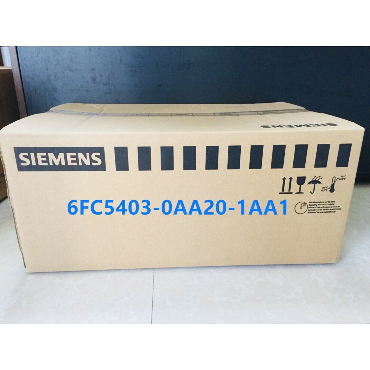 Siemens 6FC5403-0AA20-1AA1 product box, industrial automation part
