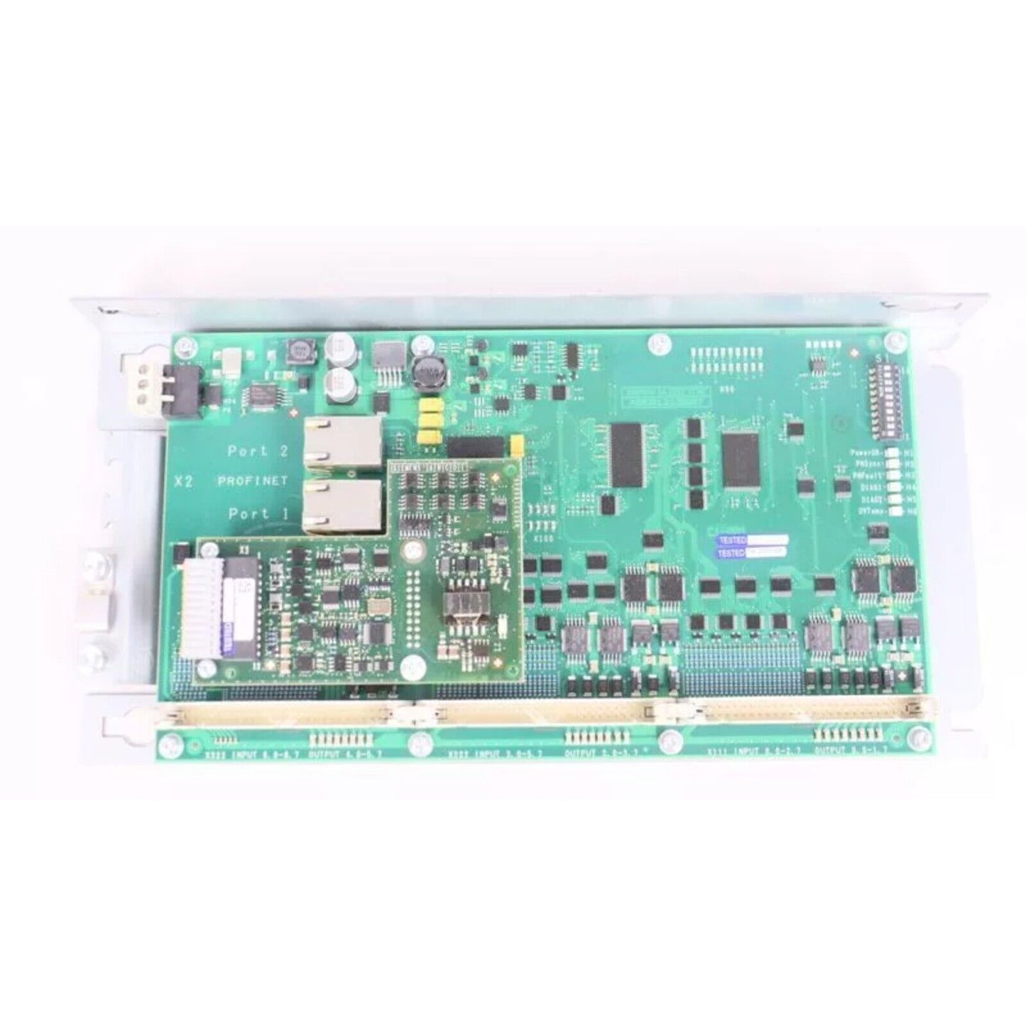 Siemens SINUMERIK PLC Module 6FC5311-0AA00-1AA0 with PROFINET ports. Industrial automation component for sale.