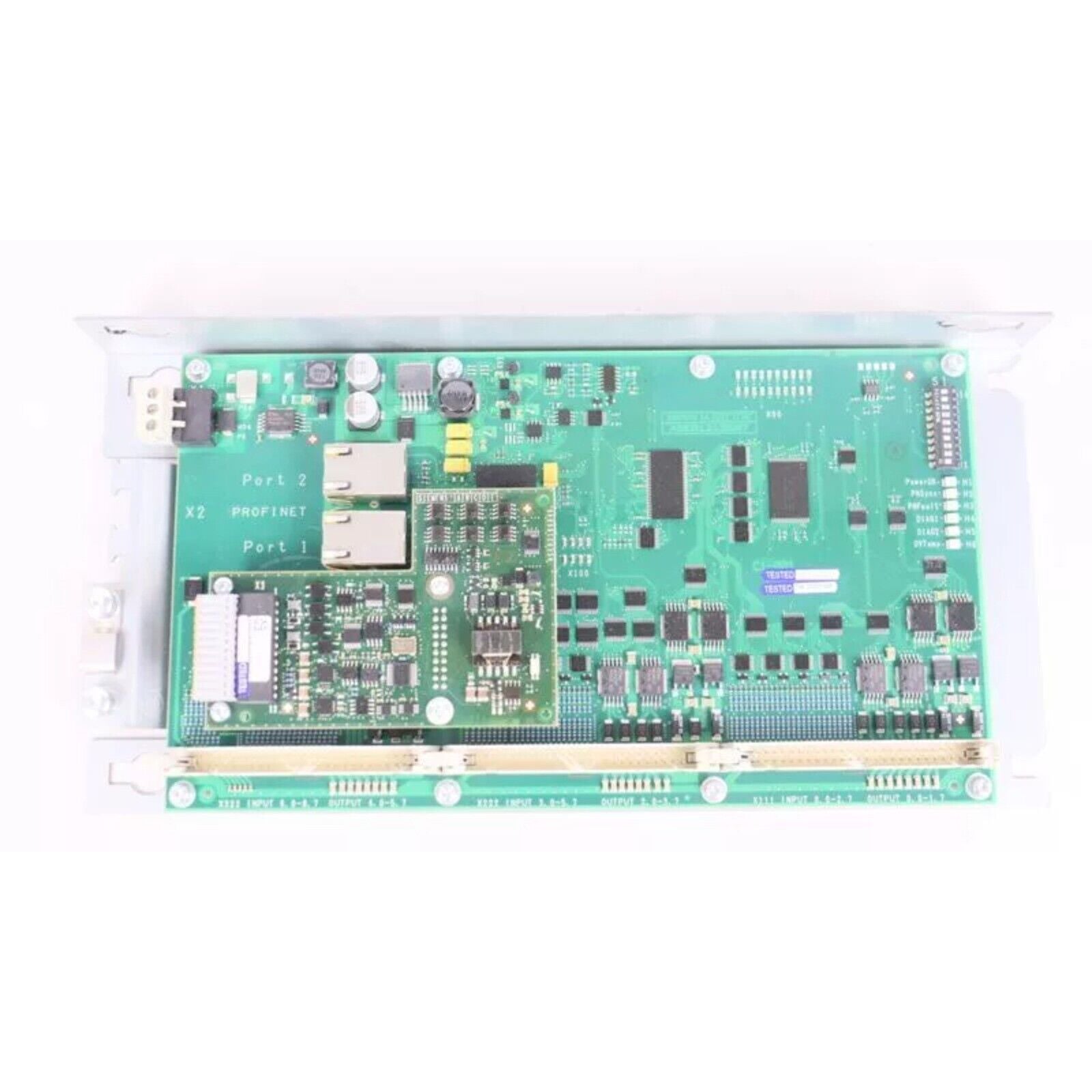 Siemens SINUMERIK PLC Module 6FC5311-0AA00-1AA0 with PROFINET ports. Industrial automation component for sale.