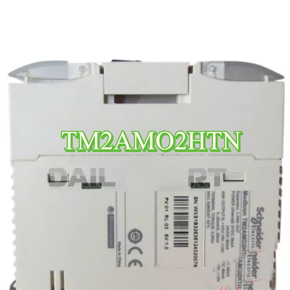 Schneider Electric TM2AMO2HTN PLC expansion module, new industrial automation part.