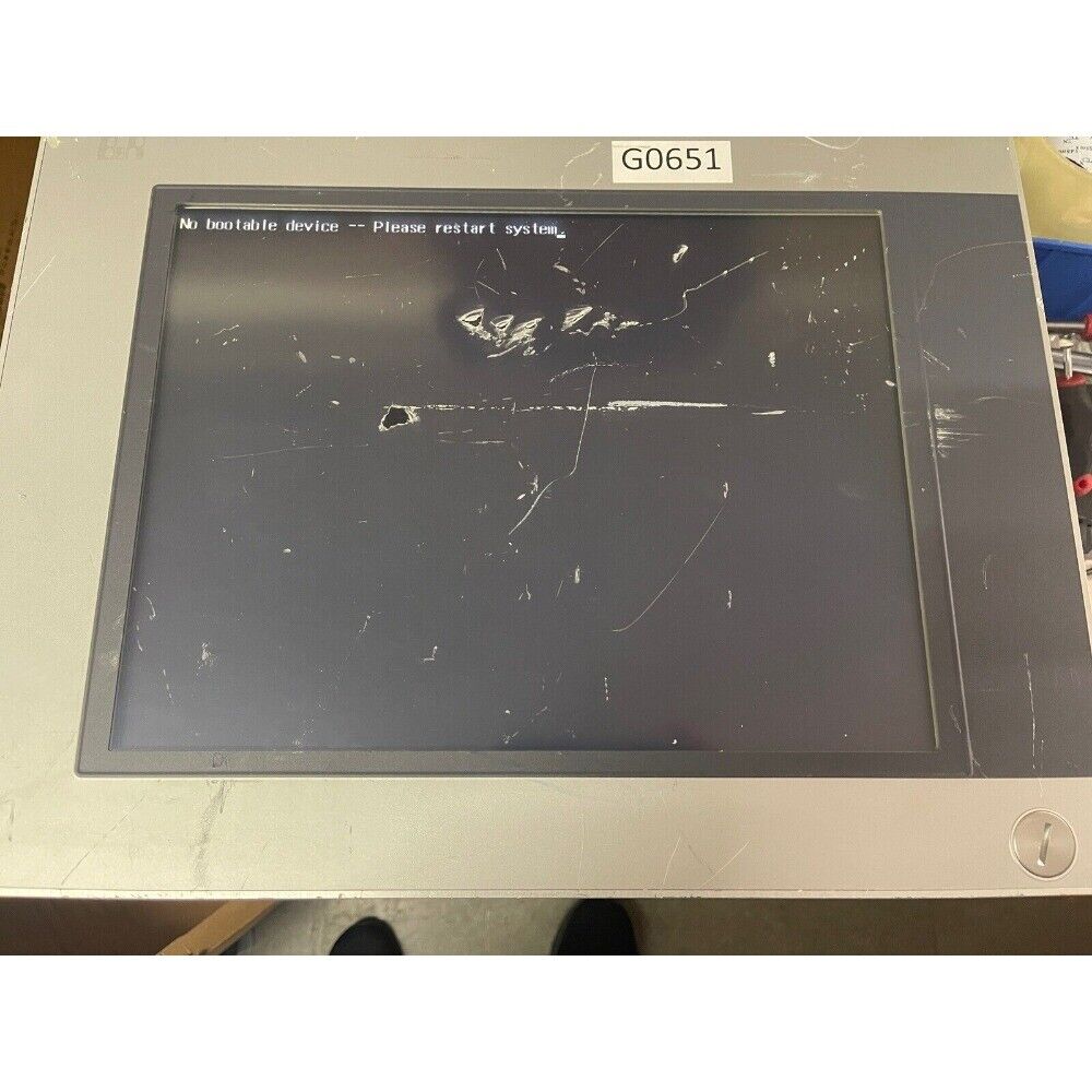 B&R Power Panel 500 HMI Touch PC with 'No bootable device' error, industrial automation part