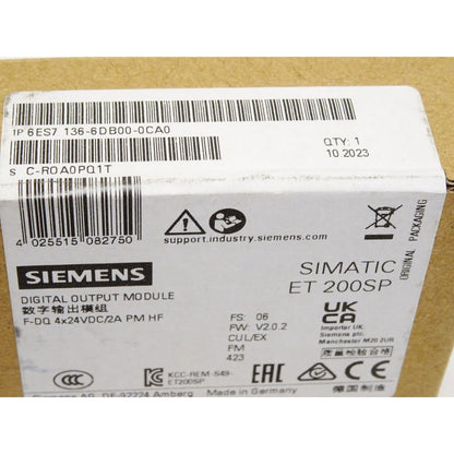 Siemens SIMATIC ET 200SP Digital Output Module 6ES7136-6DB00-0CA0, Industrial automation part, Made in Germany