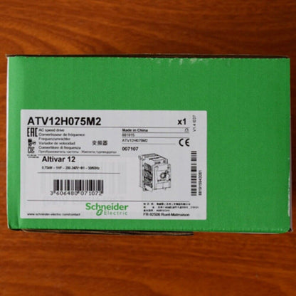 Schneider Electric ATV12H075M2 Inverter Drive box, Altivar 12 series, industrial automation part.