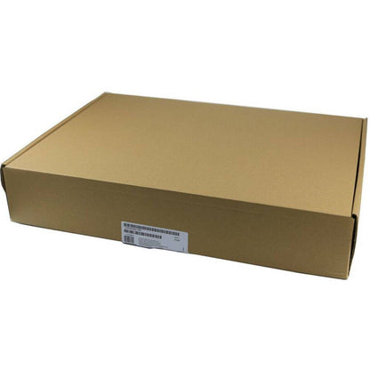 SIMATIC MP377 multi-panel display in a brown cardboard box, ready for shipping. Industrial automation parts.