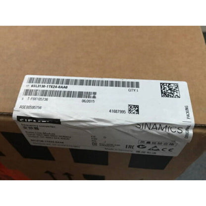 Siemens SINAMICS S120 BASIC LINE MODULE, package label with product information.