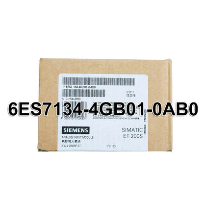 Siemens SIMATIC ET 200S 6ES7134-4GB01-0AB0 Analog Input Module packaging, industrial automation