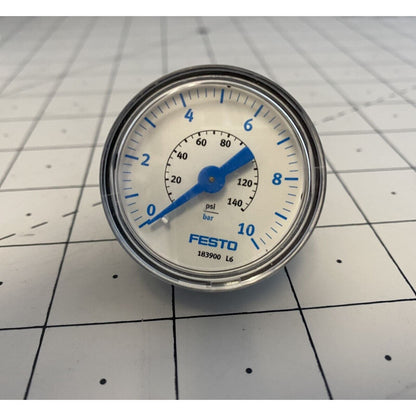 Valve | Festo | MA-40-10-G1/4-EN 183900 Manometer Pressure Gauge Series L6