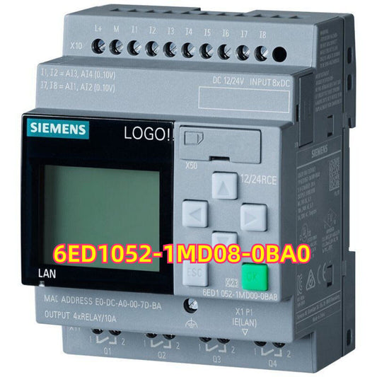 Siemens LOGO! 8 logic module 6ED1052-1MD08-0BA0, 12/24RCE, industrial automation component