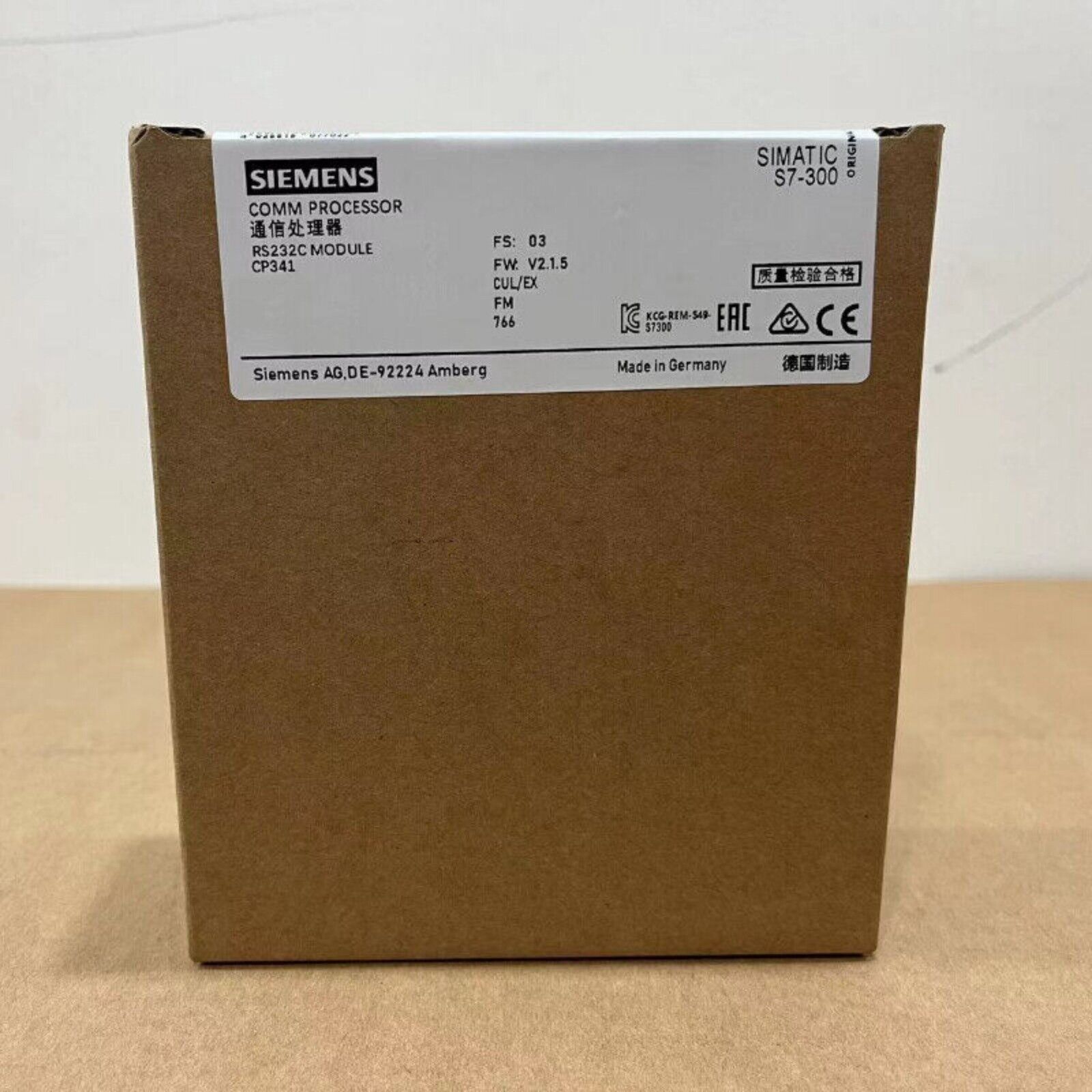 Siemens SIMATIC S7-300 CP 341 communication processor box, Made in Germany, industrial automation component