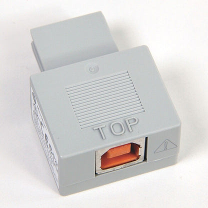 Allen-Bradley 2080-USBADAPTER USB Adapter, Gray. Marked with 'TOP' and a USB port.