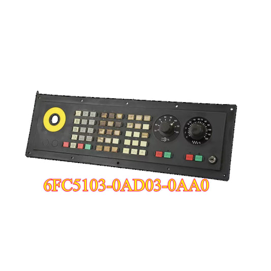 Siemens 6FC5103-0AD03-0AA0 840C/840CE control panel with buttons and dials. Industrial automation parts.
