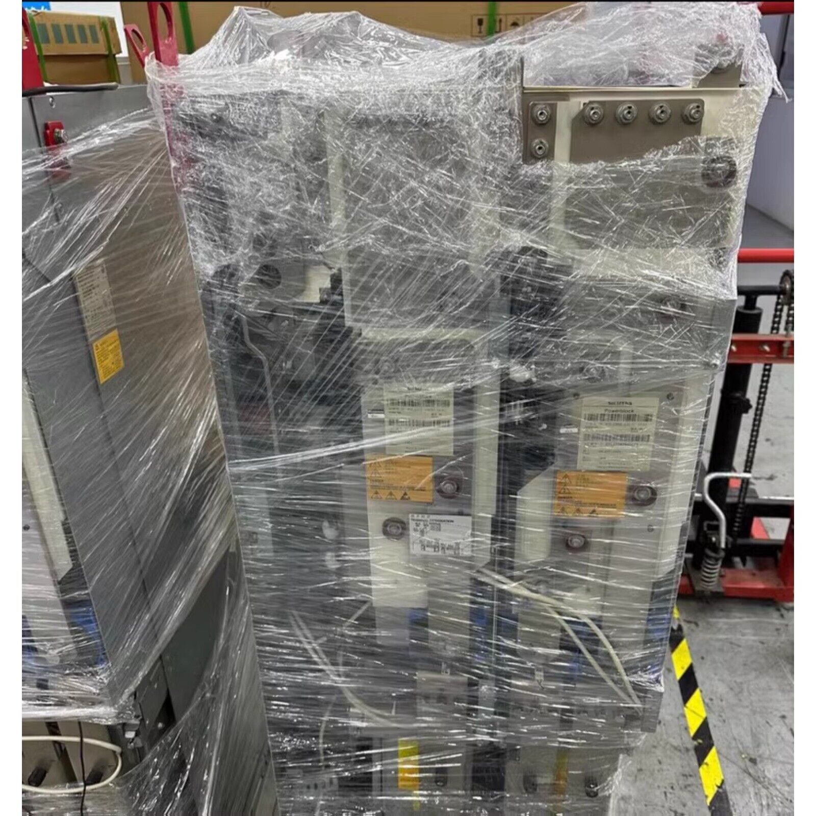 Siemens 6SL3352-1AG31-5AA1 Power Block, industrial automation equipment wrapped for protection