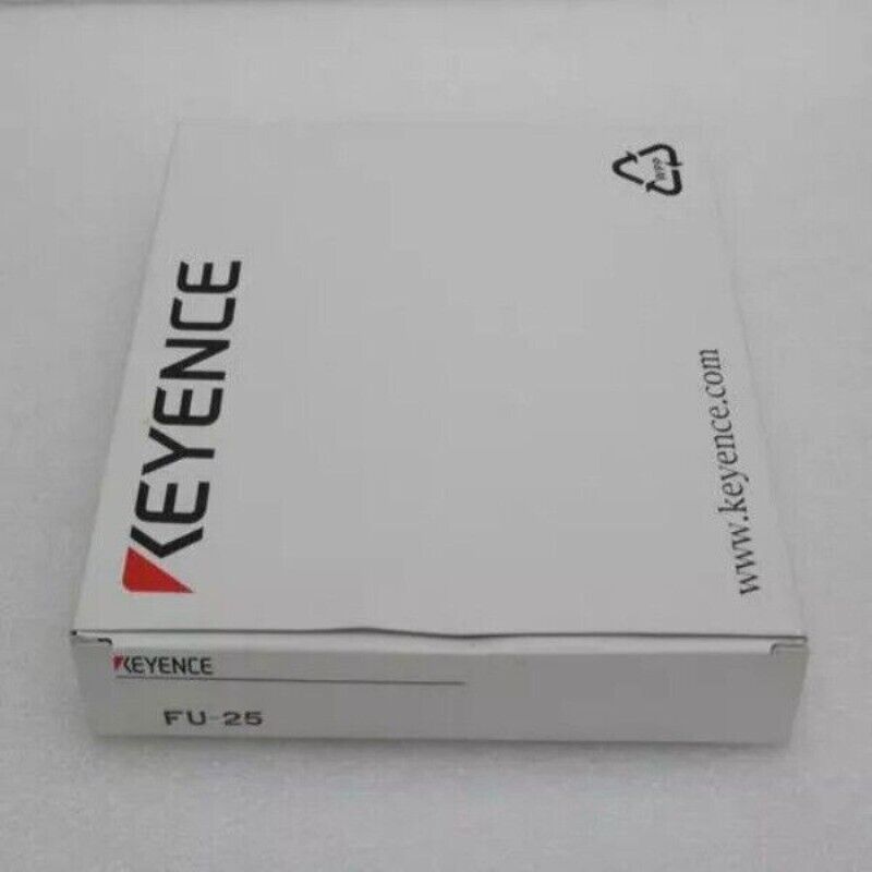 Keyence FU-25 Fiber Amplifier Sensor box, new in box, www.keyence.com, with recycling symbol.
