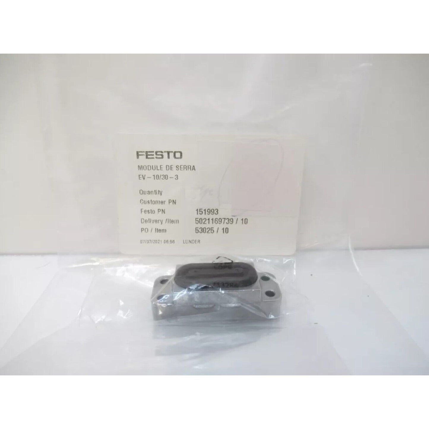 Festo EV-10/30-3 Clamping module, industrial automation part, model 151993