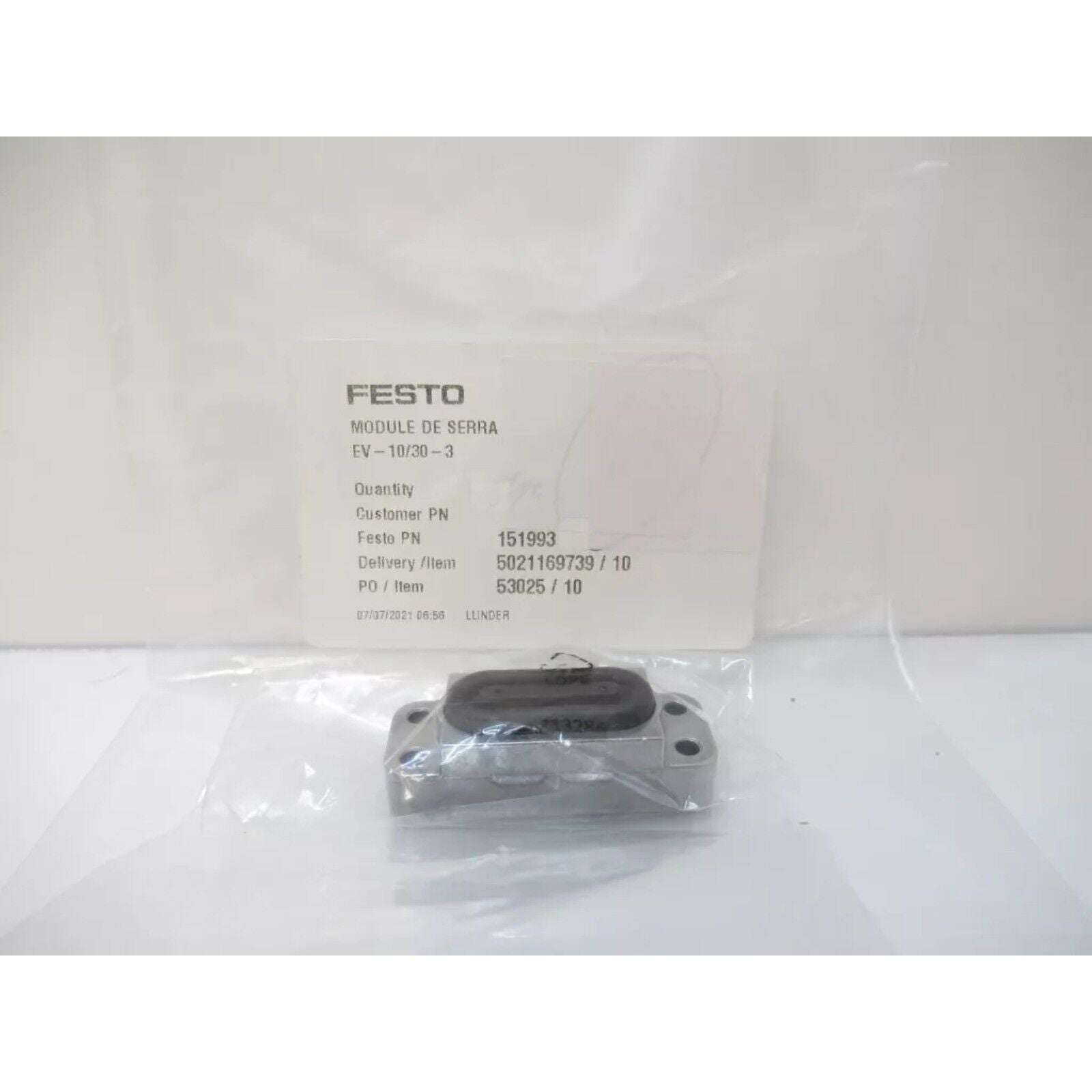 Festo EV-10/30-3 Clamping module, industrial automation part, model 151993