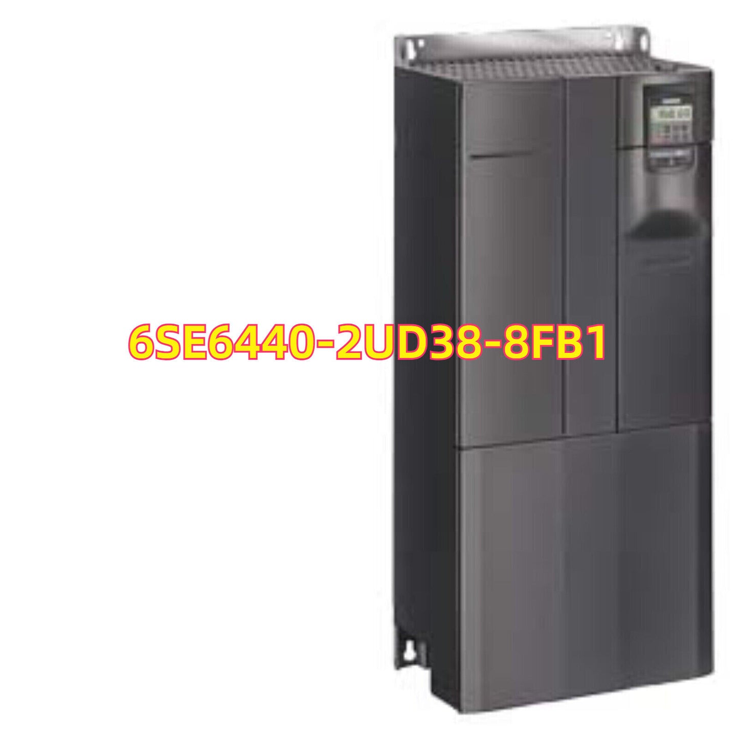 Siemens MICROMASTER 440 drive, model number 6SE6440-2UD38-8FB1, industrial automation equipment.