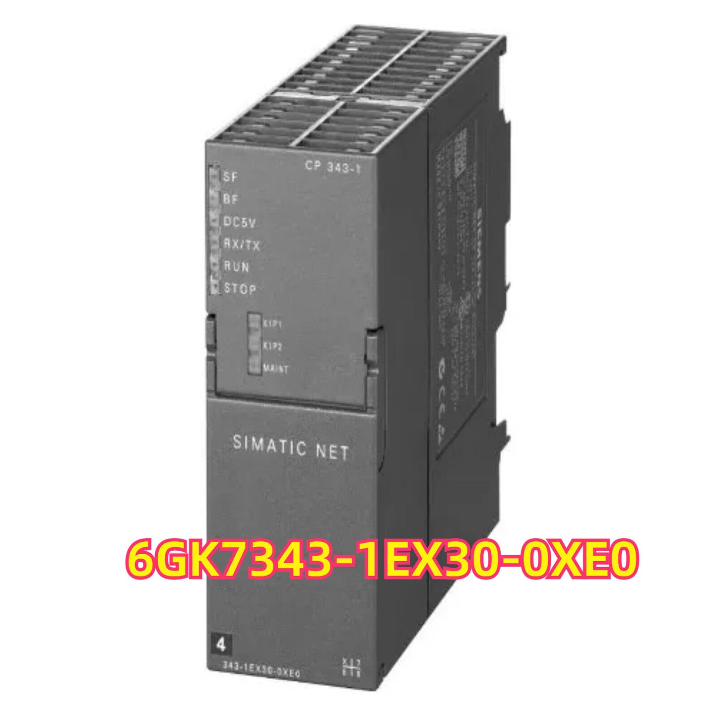 Siemens SIMATIC NET CP 343-1 PROFIBUS DP interface module 6GK7343-1EX30-0XE0, gray industrial automation equipment