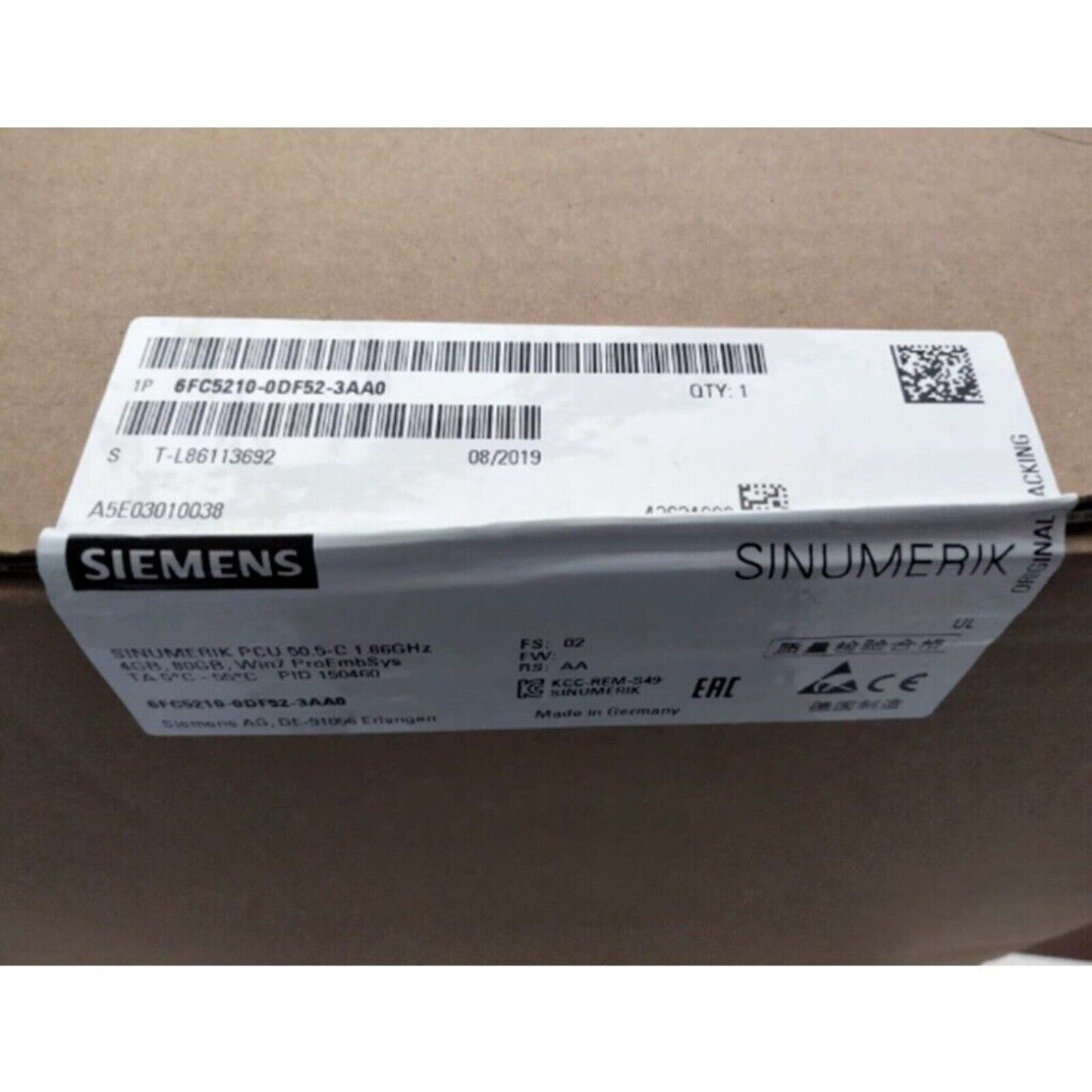 Siemens SINUMERIK PCU 50.5-C 6FC5210-0DF52-3AA0 PLC module, industrial automation part