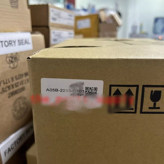FANUC Teach Pendant A05B-2255-C101#EAW Box, New industrial automation part, carton box with label and shipping symbols.