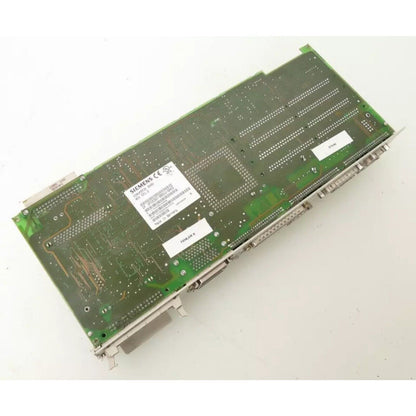 Siemens SINUMERIK 840DE NCU 571.2 PLC module, 6FC5357-0BB11-0AE0, green circuit board with connectors, Made in Germany.