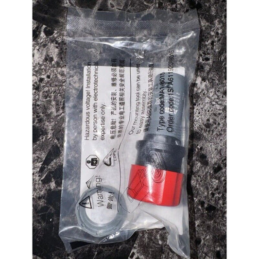 ABB CE3T-10R-02 Pushbutton Switch components, packaged. Hazardous voltage warning, MA1-8015.