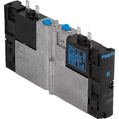 FESTO CPA14-M1H-2X3-GLS valve, industrial automation component with blue accents and product details.