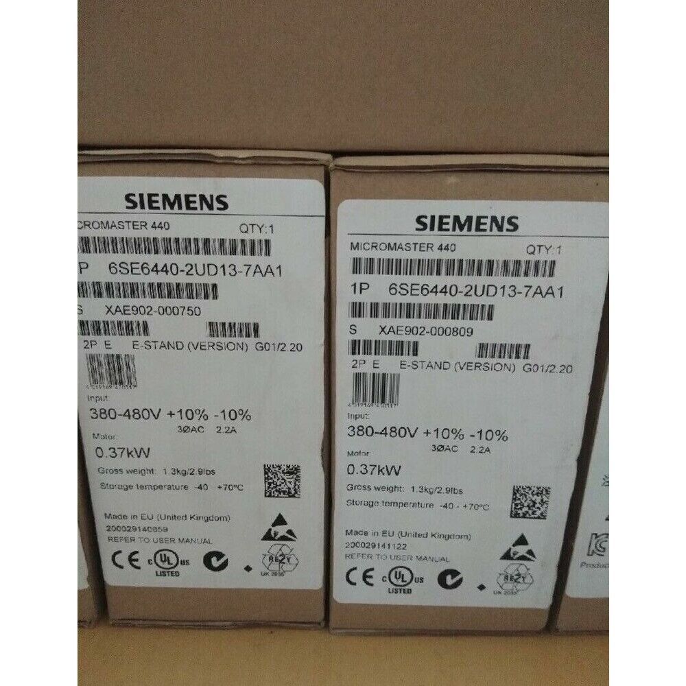 Siemens MICROMASTER 440 control unit 6SE6440-2UD13-7AA1, industrial automation part label