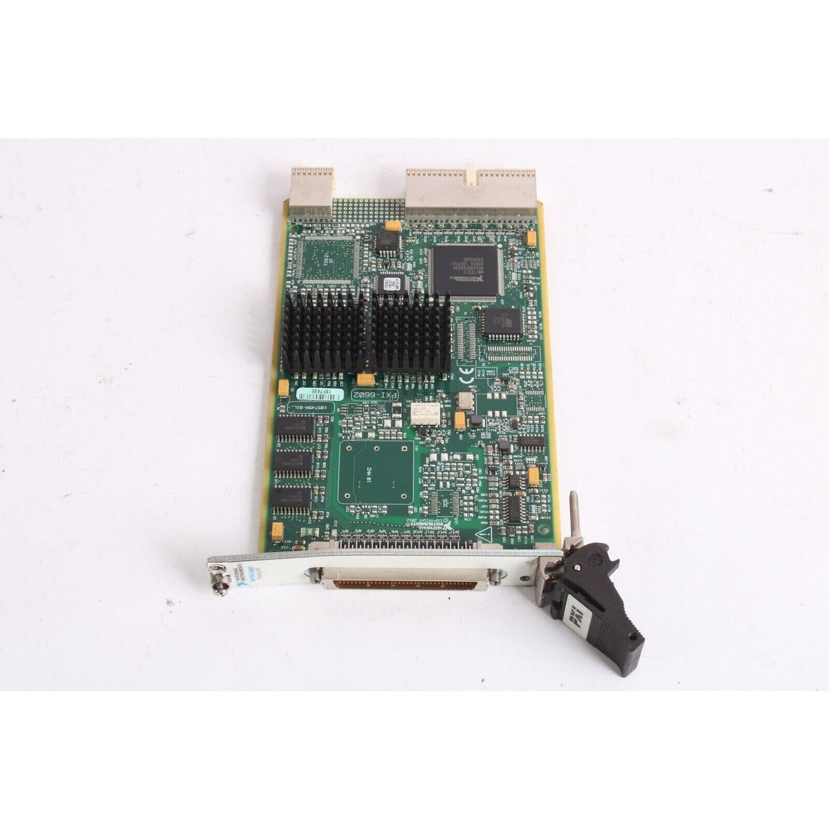 National Instruments PXI-6602 8-Channel PXI Counter/Timer Module. Electronic circuit board with multiple ports.