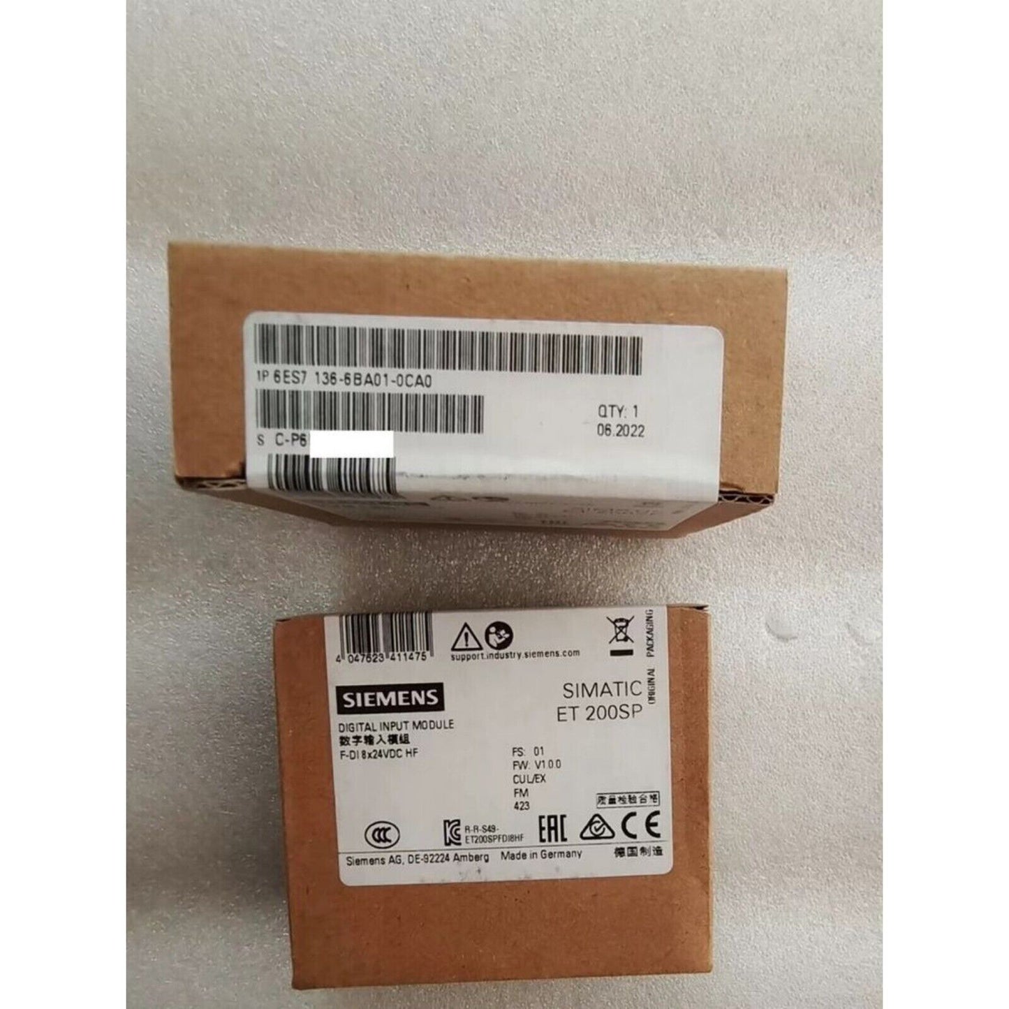 Siemens SIMATIC ET 200SP Digital Input Module, 6ES7 136-6BA01-0CA0, New